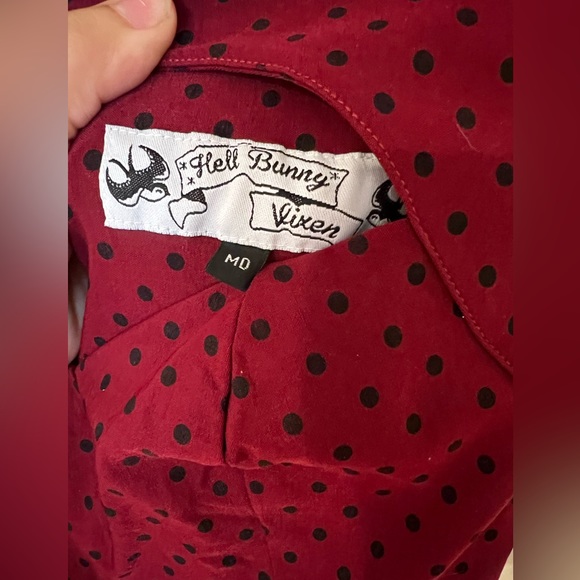 HELL BUNNY VIXEN SWEETHEART DRESS SIZE M - Picture 4 of 12